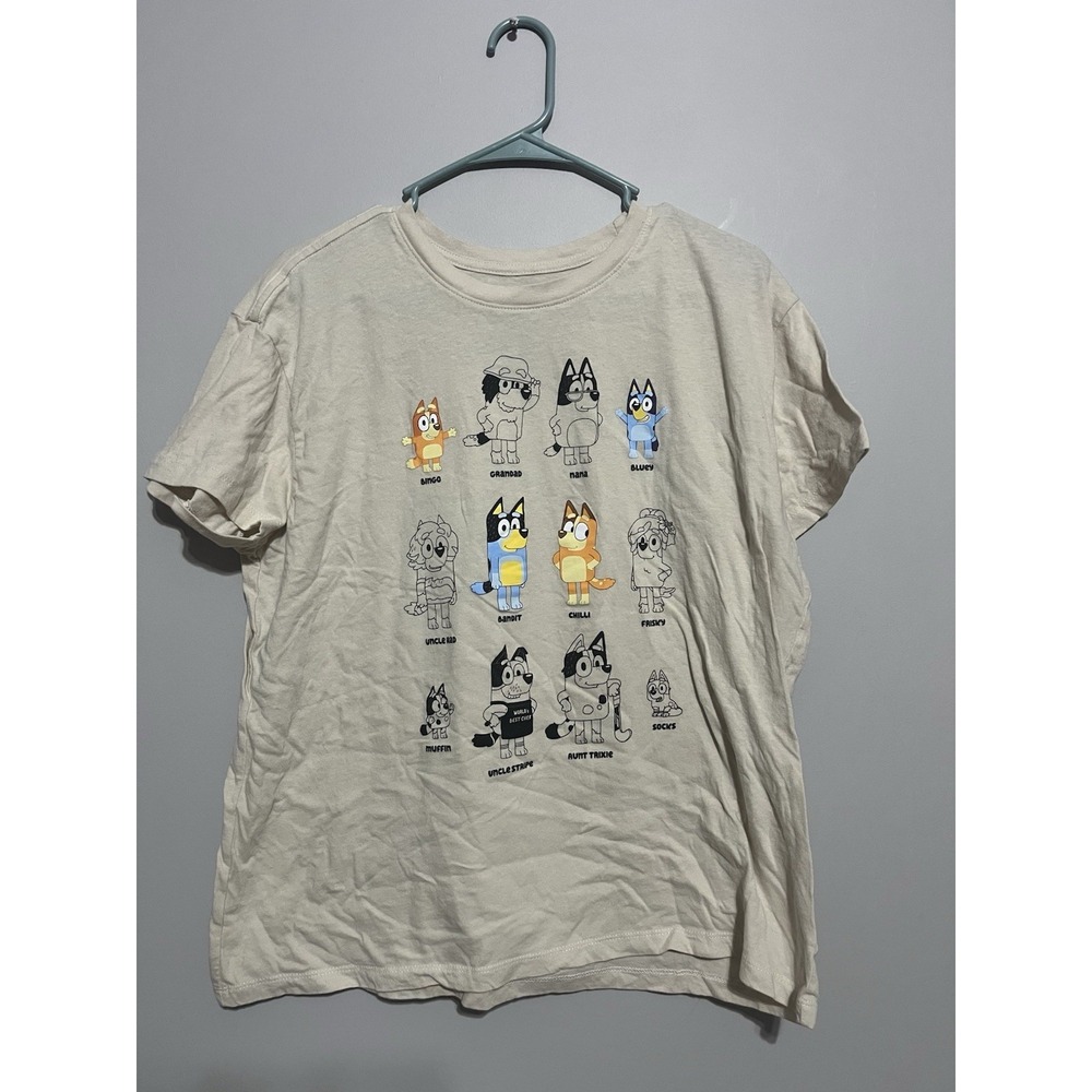 Juniors Cream Bluey graphic T shirt XL
